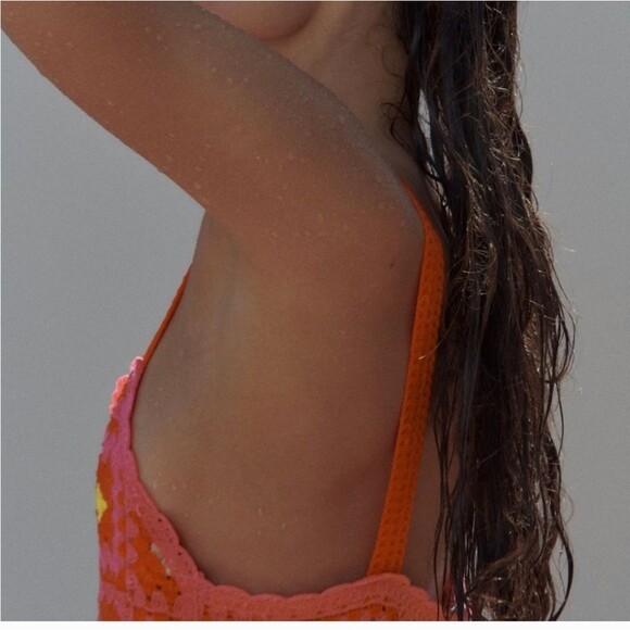 Zara Pink and Orange Spaghetti Strap Sundress Mini - Picture 6 of 10